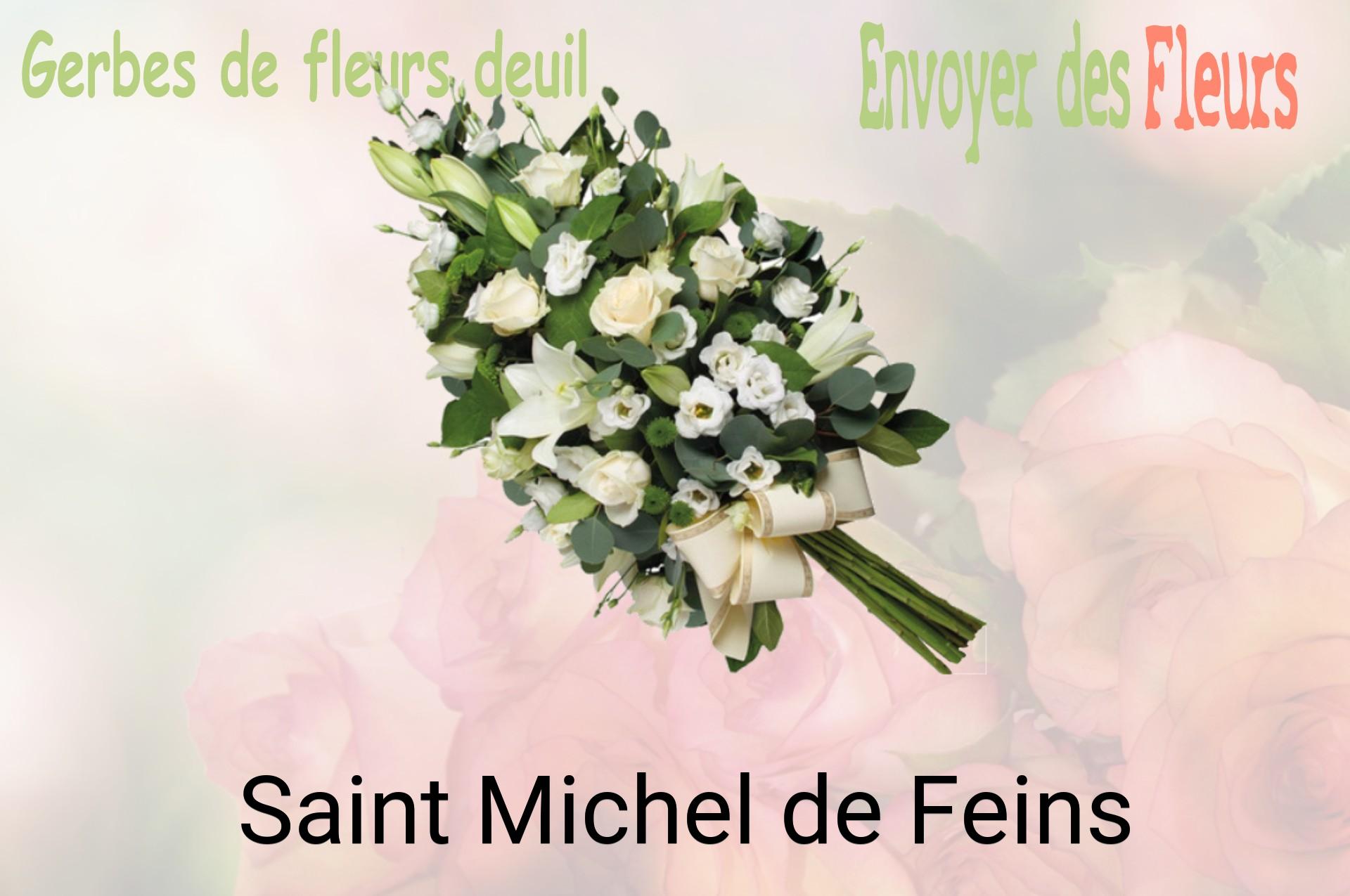 Gerbe de fleurs de deuil livrée à Saint-Michel-de-Feins
